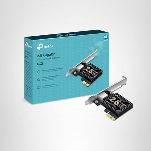 TP-Link 2.5GB PCIe Network Card (TX201) – PCIe to 2.5 Gigabit Ethernet Network Adapter, Supports Windows 11/10/8.1/8/7, Win Server 2022/2019/2016, Linux