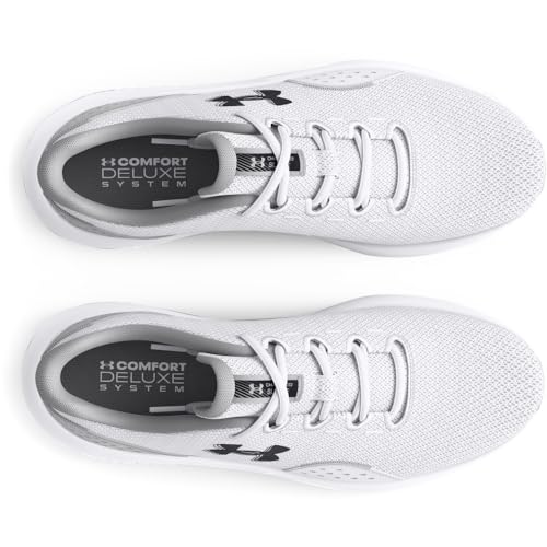Under Armour Men's Charged Surge 4, (100) White/Halo Gray/Black, 11, US