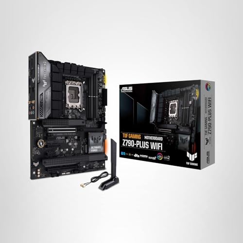 ASUS TUF Gaming Z790-Plus WiFi LGA 1700(Intel 14th,12th &13th Gen) ATX Gaming Motherboard(PCIe 5.0,DDR5,4xM.2 Slots,16+1 DrMOS,WiFi 6,2.5Gb LAN,Front USB 3.2 Gen 2 Type-C,Thunderbolt 4(USB4),Aura RGB)
