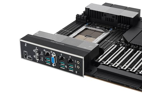 ASUS Pro WS WRX90E-SAGE SE EEB Workstation Motherboard, AMD Ryzen™ Threadripper™ PRO 7000 WX-Series, ECC R-DIMM DDR5, 32 Power-Stage,7xPCIe 5.0x16, PCIe 5.0 M.2, 10Gb & 2.5Gb LAN, Multi-GPU Support