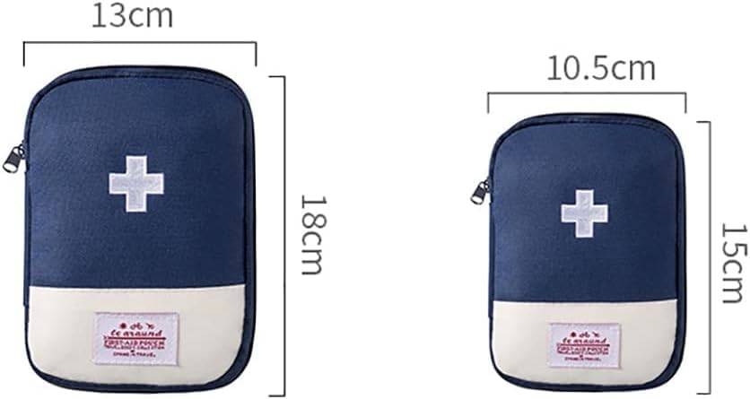 JJLFresheners 4Pcs Empty Travel Mini First Aid Pouch, Portable Outdoor First Aid Medical Rescue Bag Multi-Function Emergency Medicine Storage Organizer Bag Health and Household Supplies (Small)