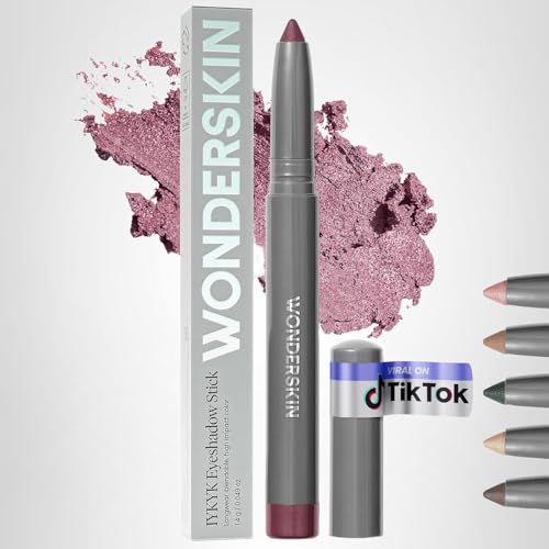 Wonderskin IYKYK Eyeshadow Stick - Longwear Eye Shadow Sticks, Budge-Proof & Waterproof Shimmer Eyeshadow Stick with Built-in Sharpener (Vixen)