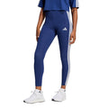 Adidas Womens 3-Stripes Single Jersey Sportswear Leggings, Dark Blue/White, Large