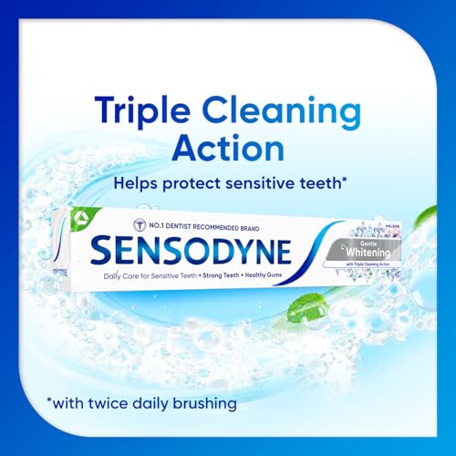 Sensodyne Toothpaste Sensitive Daily Care, Gentle Teeth Whitening Toothpaste for Everyday Care, 75ml
