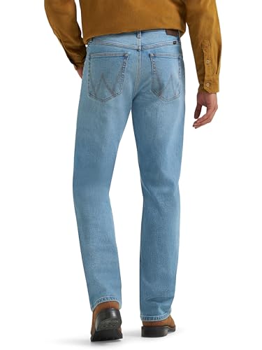 Wrangler Men's Free to Stretch Straight Fit Jean, Faded Blue, 36W x 29L