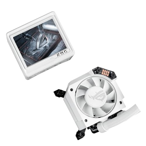 ASUS ROG RYUJIN III 360 ARGB EXTREME White Edition all-in-one AIO CPU liquid cooler, AMD Ryzen 9000 & Intel® Core™ Ultra Ready, Asetek Gen8 V2 pump;high airflow static pressure magnetic fans; 3.5" LCD