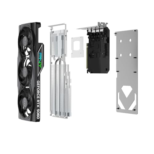 PNY NVIDIA GeForce RTX™ 5060 Epic-X™ ARGB OC Triple Fan, Graphics Card (8GB GDDR7, 128-bit, SFF-Ready, PCIe® 5.0, HDMI®/DP 2.1, 2-Slot, NVIDIA Blackwell Architecture, DLSS 4)