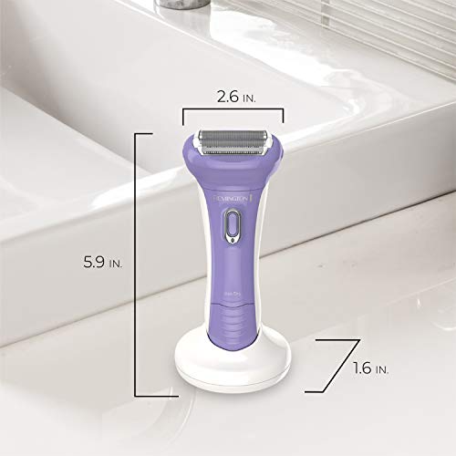 Remington Smooth & Silky Electric Shaver for Women, 4-Blade Smooth Glide Foil Shaver and Bikini Trimmer with Almond Oil Strip, Shave Wet or Dry