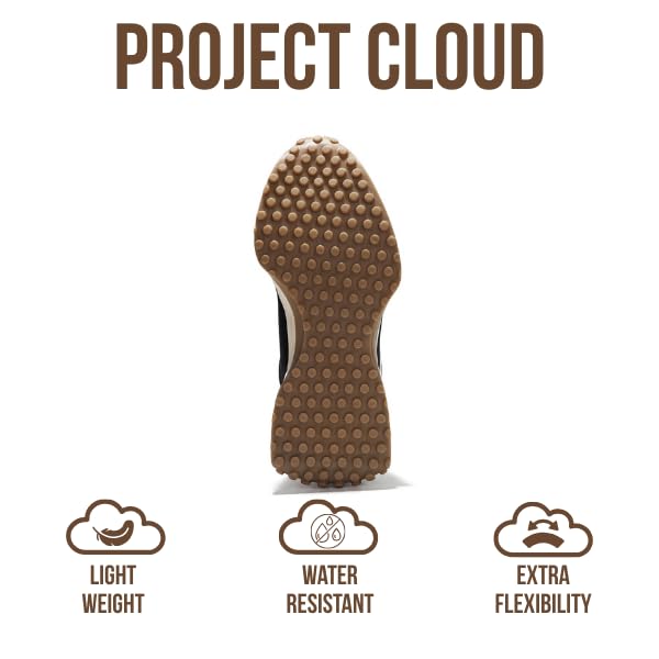 Project Cloud Trendy Sneakers for Women - Memory Foam and Non-Slip Comfortable Casual Ladies Shoes for Womens Fashion Sneakers - Lightweight Lace-up Shoes (LECCO, BLK, 8)