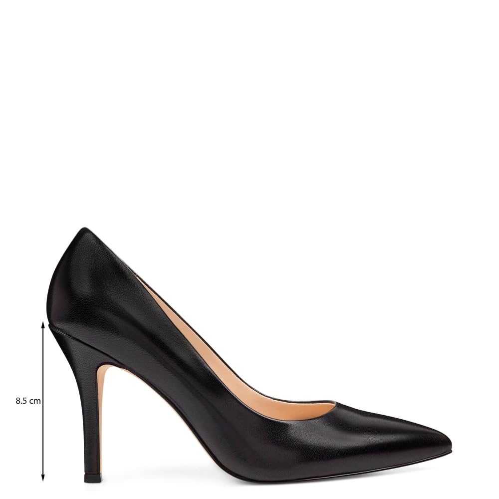 Nine West Women's Flax Pump, Black Leather, 7.5