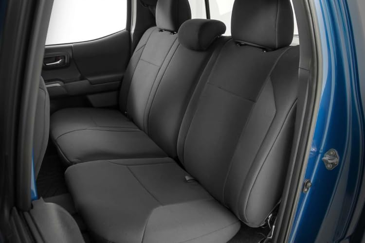 Rough Country Neoprene Seat Covers for Toyota Tacoma (2016-2023) - Waterproof, UV Resistant, Foam Padded, F/R Seat Cover Set