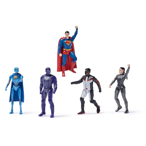 DC Comics, Superman Heroes Vs. Villains 5-Pack, 3-Inch Action Figure, Stylized Superhero Figures with Dynamic Poses and Battle Ready Armor, Kids Toys for Ages 4+