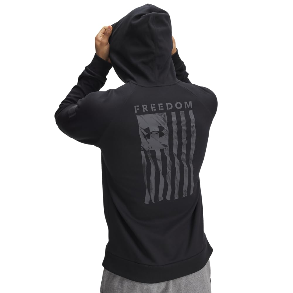 Under Armour Men's Freedom Flag Hoodie, (001) Black / / Castlerock, Large