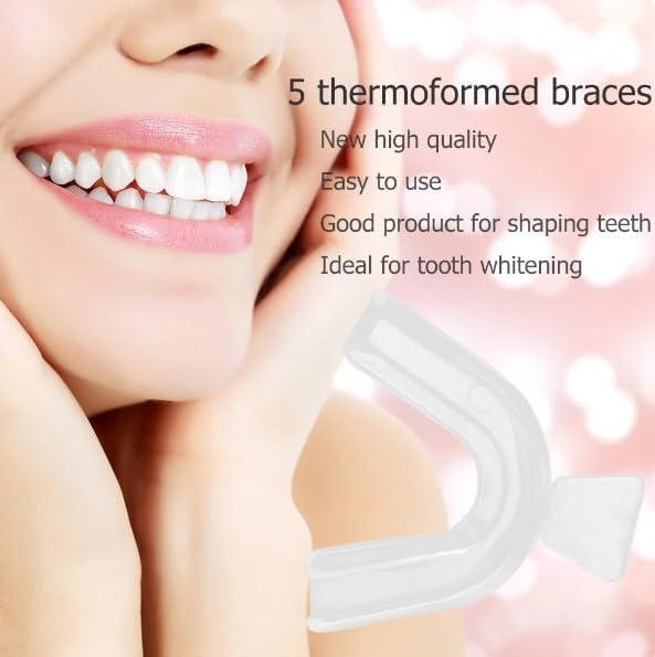 4Pcs Transparent Mouth Guard Silicone Grinding Guard Teeth Whitening Tray Sleeping Gum Shield for Sports Bruxism Bite Guard Easy to Use,Teeth Grinding Guards, Health and Household, Oral Pain Relief