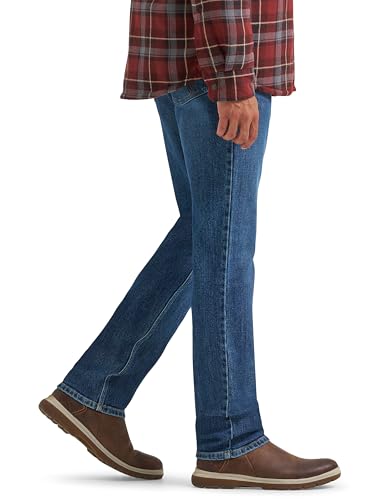 Wrangler Men's Free to Stretch Slim Fit Jean, Cool Blue, 38W x 29L