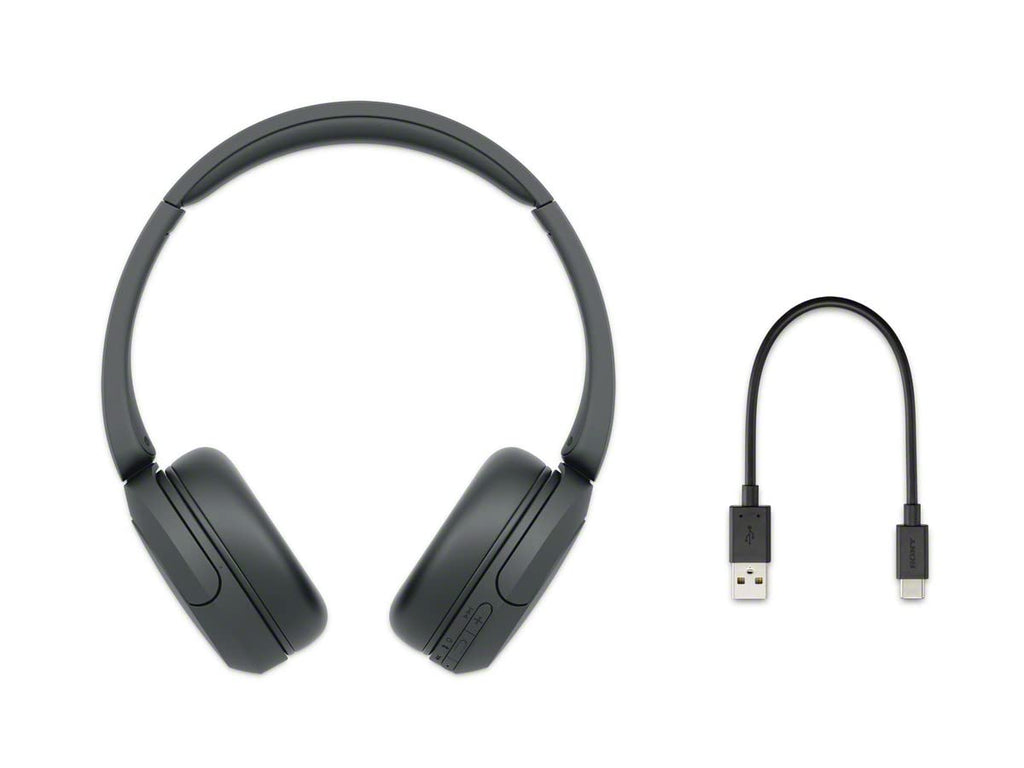 Sony WH-CH520 Wireless Headphones Bluetooth On-Ear Headset with Microphone and up to 50 Hours Battery Life with Quick Charging, Black