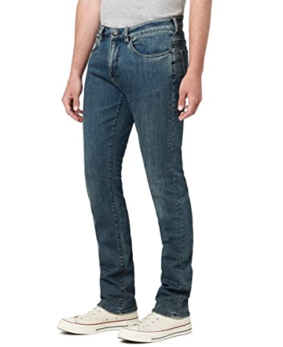 Buffalo David Bitton Men's Ash Fashion Jeans, Mid Blue Light Acid Wash, 30W x 34L