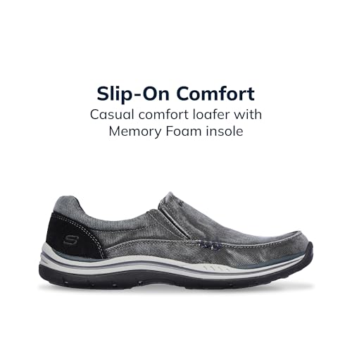 Skechers Men's Expected Avillo Relaxed-Fit Slip-On Loafer,Black,14 EW US