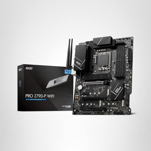 MSI PRO Z790-P WiFi ProSeries Motherboard (Supports 12th/13th/14th Gen Intel Processors, LGA 1700, DDR5, PCIe 5.0, M.2, 2.5Gbps LAN, USB 3.2 Gen2, HDMI/DP, Wi-Fi 6E, Bluetooth 5.3, ATX)