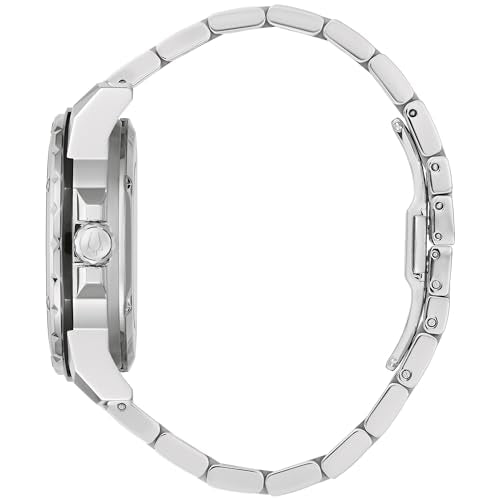 Bulova Marc Anthony Men's Automatic Marine Star Stainless Steel Watch,Open Aperture,Exhibition Case Back,Diamond Accent Blue Sunray Dial, (Model:98D184)