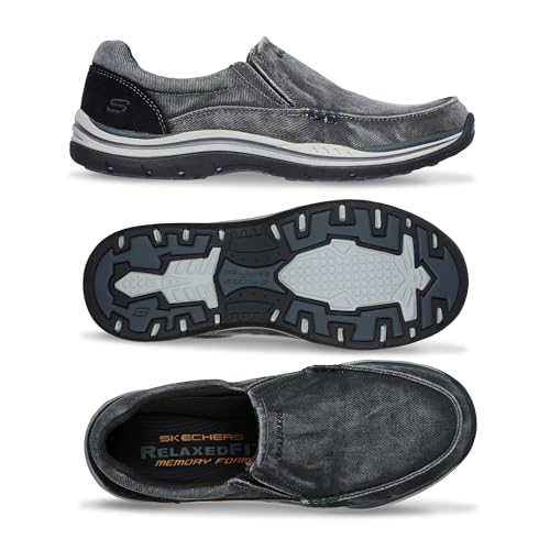 Skechers Men's Expected Avillo Relaxed-Fit Slip-On Loafer,Black,14 EW US
