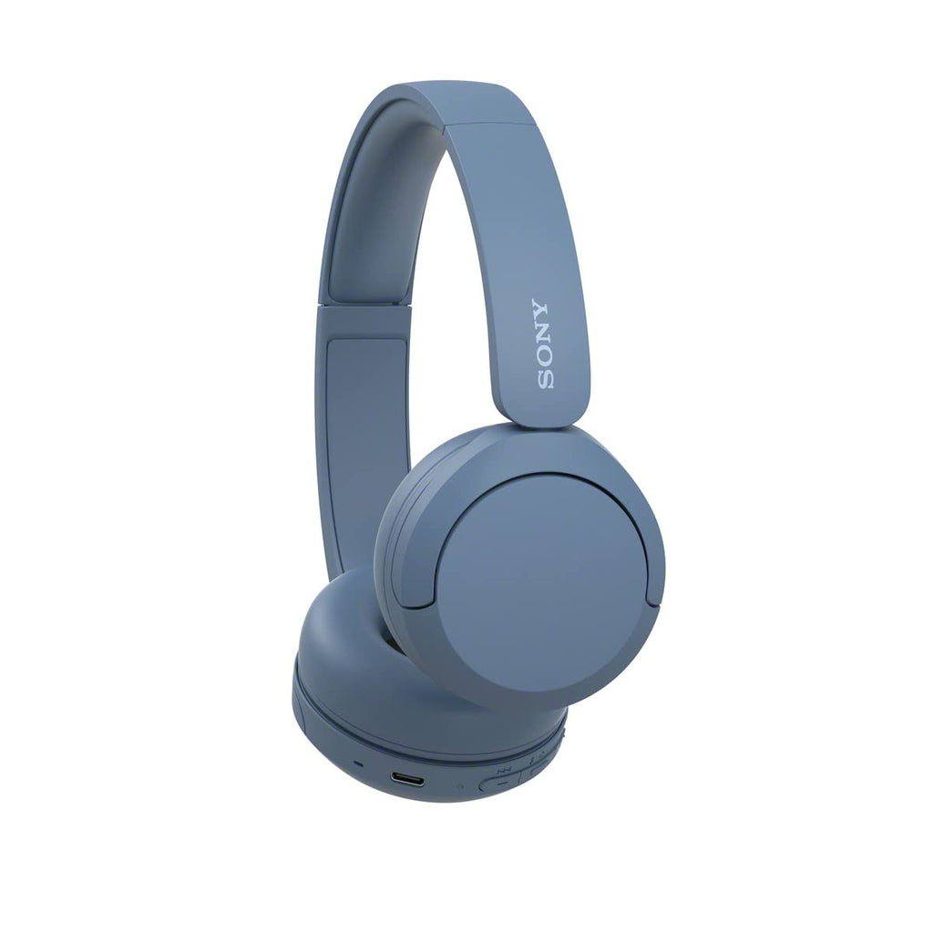 Sony WH-CH520 Wireless Headphones Bluetooth On-Ear Headset with Microphone and up to 50 Hours Battery Life with Quick Charging, Blue