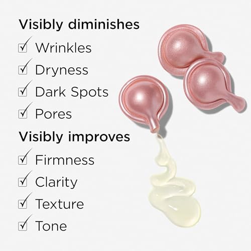 Elizabeth Arden Retinol + HPR Ceramide Rapid Skin Renewing Anti-Aging Face Serum Capsules, Fine Lines & Wrinkles Treatment with Peptides, Vitamin E, & Niacinamide, 60 Count