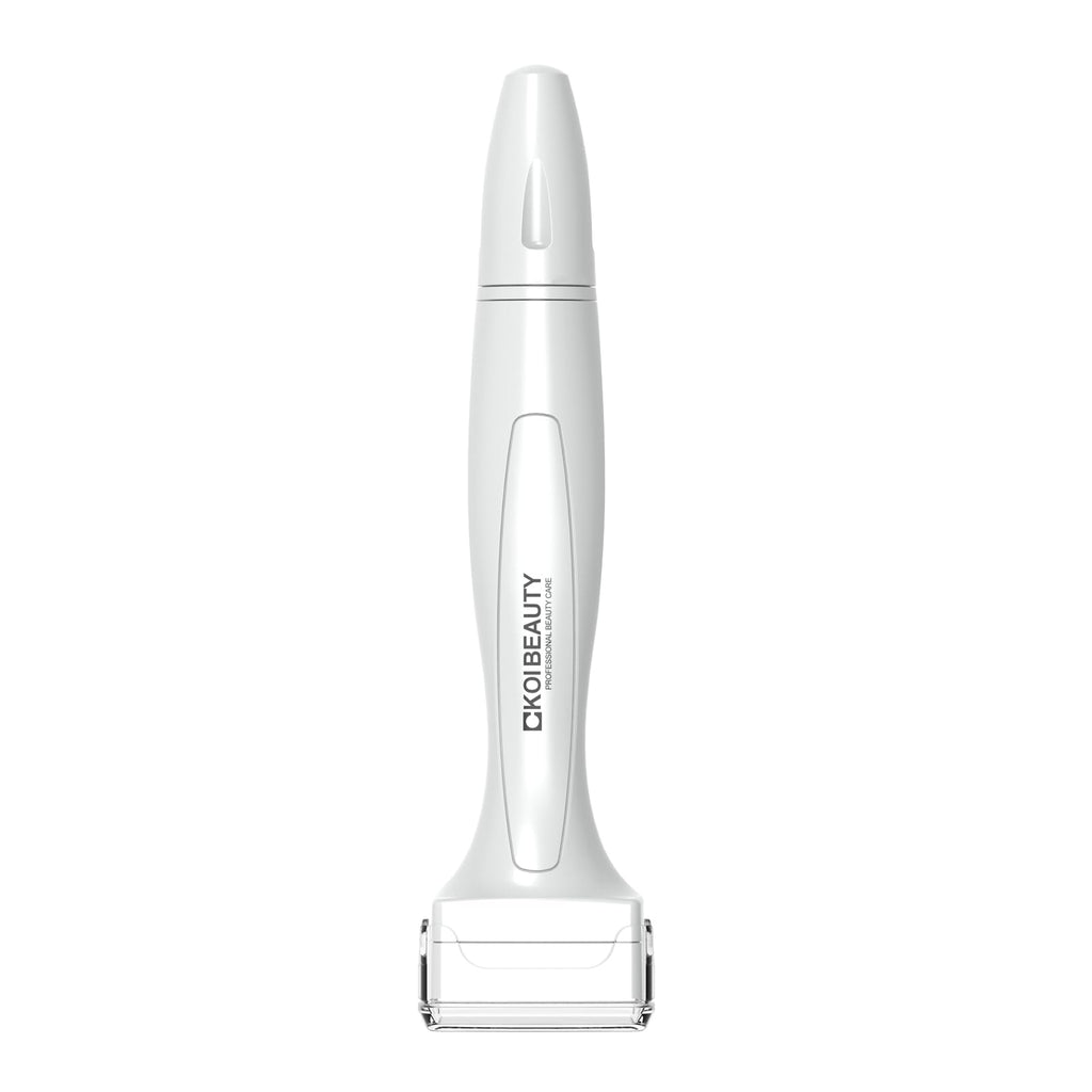 Koi Beauty Microneedling Derma Stamp, Micro Needling for Face Body Scalp, Titanium Microneedle Stamp for Men and Women - White