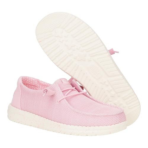 HEYDUDE Wendy Stretch Sox Rosette Size 8, Women’s Shoes, Slip-on Loafers, Comfortable & Light-Weight