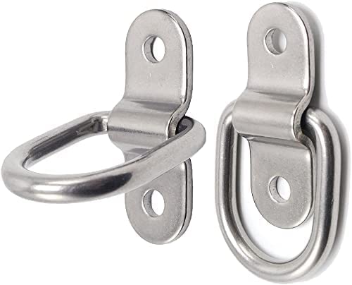 D-Ring Tie Downs Anchor1/4” Heavy Duty Surface Floor Mount Lashing Rings 2400 lbs Cargo Trailers Load-Bearing Hangers Bracket (Pack of 12)
