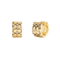COACH Quilted C Huggie Earrings Golden One Size