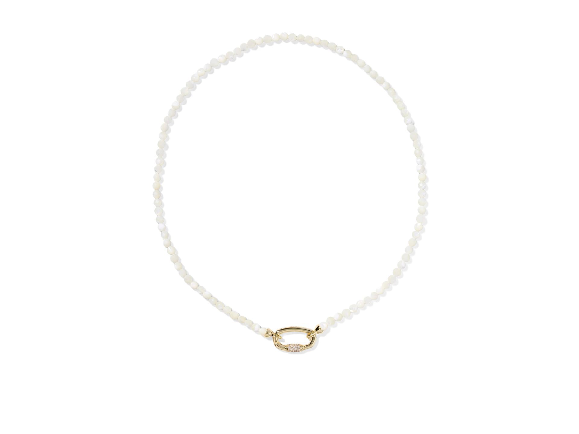 Kendra Scott, Women's, Emery Beaded Strand Necklace, Gold Ivory Mop, One Size