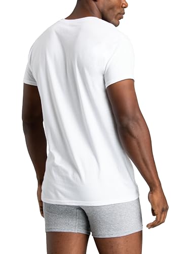 Fruit of the Loom mens Stay Tucked Crew T-shirt Underwear, Classic Fit - White 6 Pack, XX-Large US