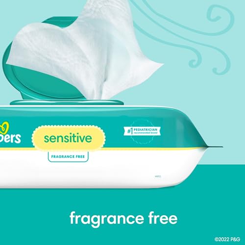 Pampers Swaddlers Disposable Baby Diapers Size 1, 198 Count with Sensitive Water Based Baby Wipes 4X Pop-Top Packs (336 Count)