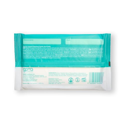 Clinell Skin Professional Care - Maceratable Personal Care Wipes - Pack of 24 - Gentle Face and Body Wipes, Alcohol Free, Dermatologically Tested, Multi-Purpose