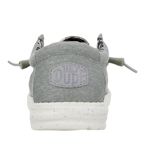 HEYDUDE Men's Wally Stretch Canvas Light Grey