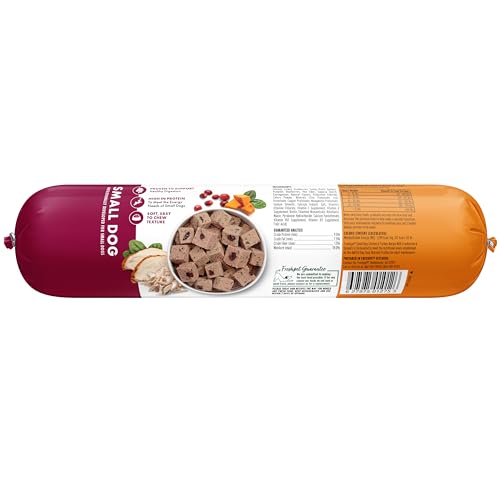 Freshpet Fresh Dog Food, Slice & Serve Roll, Small Dog Grain Free Chicken & Turkey Recipe, 1 lb.