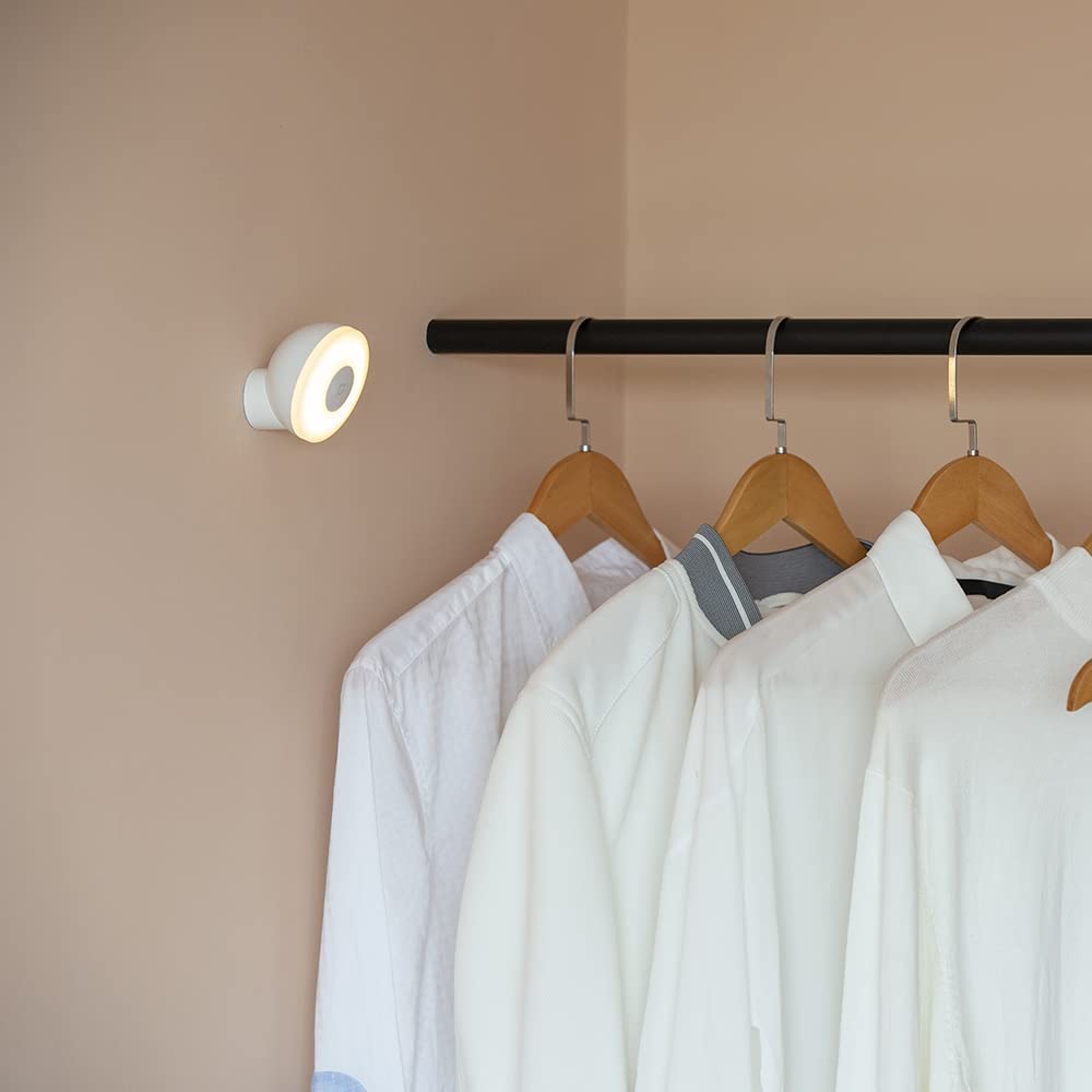 XIAOMI MI Motion Activated Night Light 2 - Bluetooth, 2800K Warm Yellow Light, No Visible Flicker, No Harmful Blue Light, 3× AA Batteries Last Over a Year (Not 2-Pack)