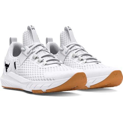 Under Armour Men's Project Rock Blood Sweat Respect 4, (100) White/Distant Gray/Black, 11, US