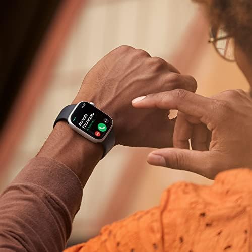 Apple Watch Series 8 [GPS, 45mm] - Starlight Aluminum Case with Starlight Sport Band, M/L (Renewed)
