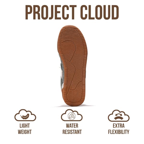 Project Cloud Genuine Leather Casual Sneakers for Women - Memory Foam Insoles Lace-Up Womens Shoes & Lightweight Women's Fashion Sneakers - Non-Slip Shoes for Women Footwear(Verdy,OLIVESU,9)