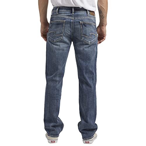 Silver Jeans Co. Men's Grayson Classic Fit Straight Leg Jeans, Dark Wash SDK312, 40W x 32L