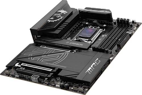 MSI MPG X870E Carbon WiFi Gaming Motherboard (AMD Ryzen 9000/8000/7000 Series Processors, AM5, DDR5, PCIe 5.0, M.2 Gen5, SATA 6Gb/s, USB 40Gbps, HDMI, Wi-Fi 7, Bluetooth 5.4, 5Gbps LAN, ATX)