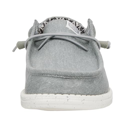 HEYDUDE Men's Wally Stretch Canvas Light Grey