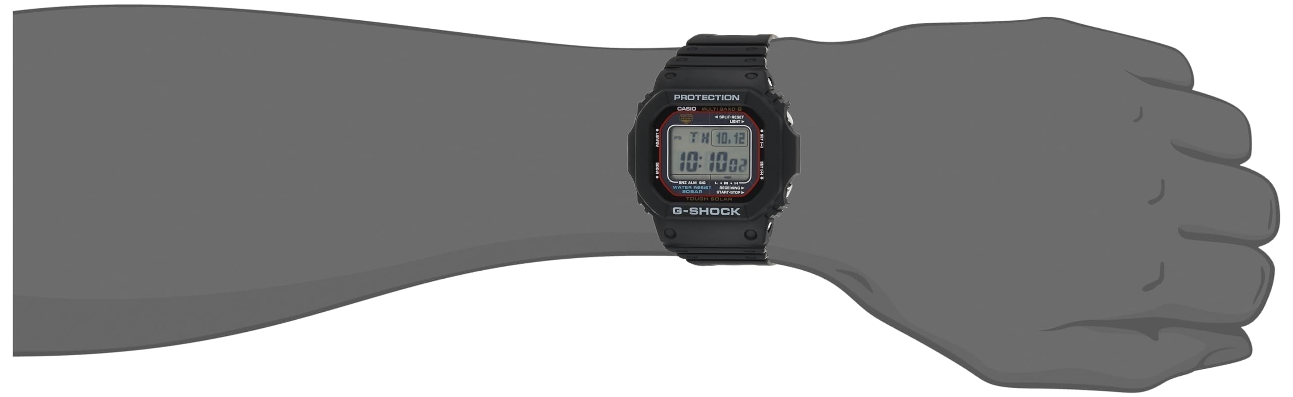 Casio G-Shock GW-M5610U-1 Men's Solar Black Resin Sport Watch