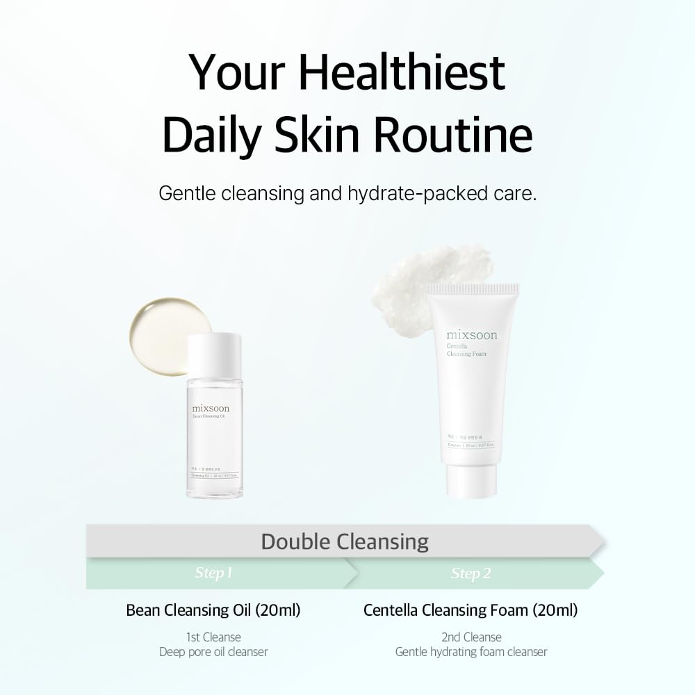 mixsoon Pure Glow Essentials Set - 5-Step Skincare Kit - Travel kit, Travel size kit, Hydrating Skincare Gift Set (15ml*1+20ml*3+30ml*1) Korean Glass Skin Care