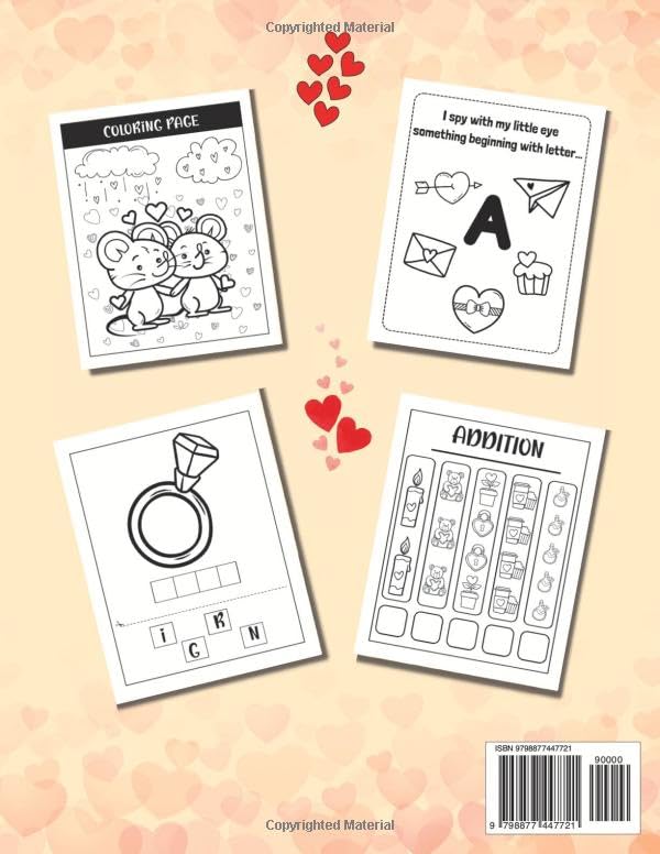 Valentine Gifts For Kids : I Spy Valentine's Day Book For Kids Ages 4-8: Fun Activity Book For Boys And Girls Including Puzzles : Coloring, Mazes, Sudodu...(valentine's day books for kids)