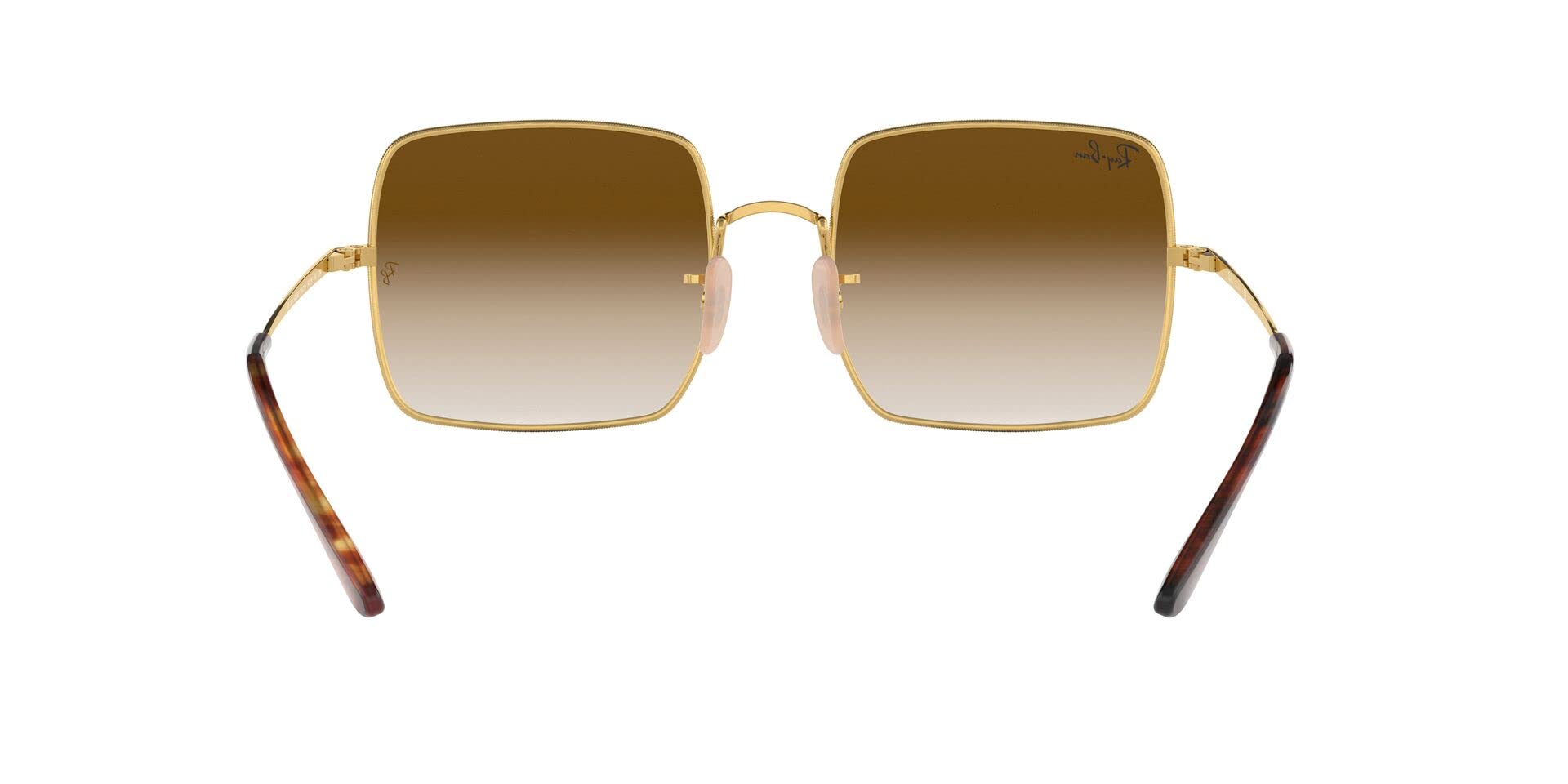 Ray-Ban Womens RB1971 Square Square Sunglasses, Gold/Clear Gradient Brown, 54 mm