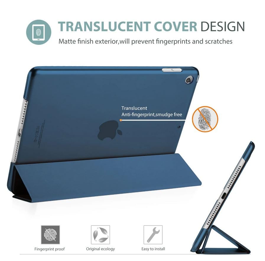 ProCase for iPad 9th/ 8th/ 7th Generation Case 10.2 Inch (2021/2020/2019 Release), 10.2 iPad Case 9th/ 8th/ 7th Gen Cover, Slim Smart Cover with Translucent Hard Shell Back -Black