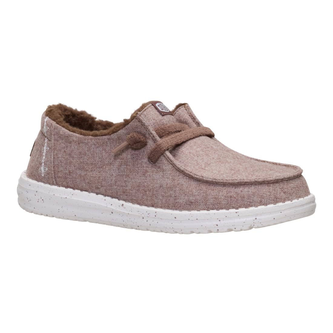 HEYDUDE Wendy Wool Cozy Walnut Size 8, Women’s Shoes, Slip-on Loafers, Comfortable & Light-Weight